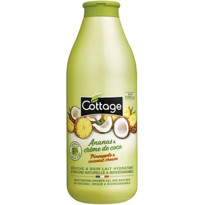 Cottage Moisturizing Shower Milk Pineapple & Coconut cream sprchové mléko 97% přírodní 750 ml