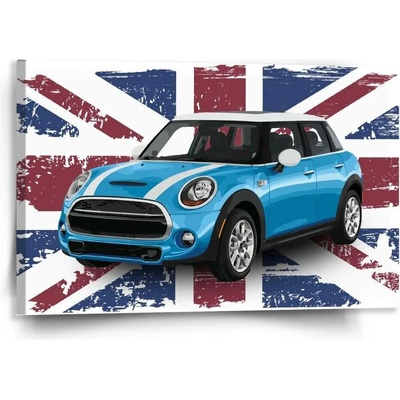 Sablio Obraz Mini sedan Britská vlajka - 120x80 cm