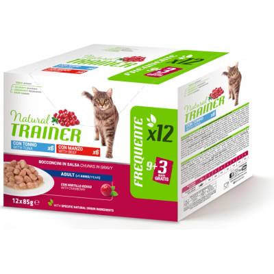 Natural Trainer Adult míchané balení: tuňák a hovězí 12 x 85 g