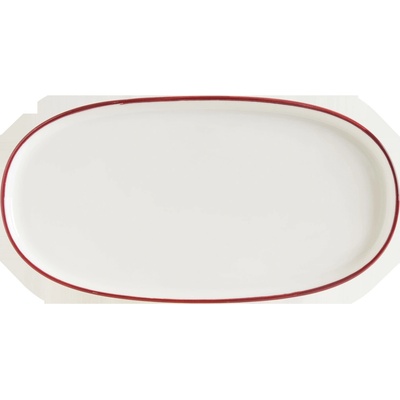 BONNA Oválný talíř 300 mm Linea Burgundy