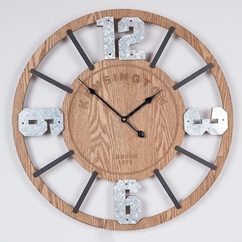 EUROLAMP Стенен часовник 1xAA Ø 60 см бежов (EU0546)