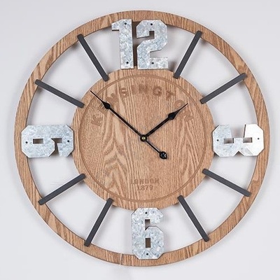 EUROLAMP Стенен часовник 1xAA Ø 60 см бежов (EU0546)