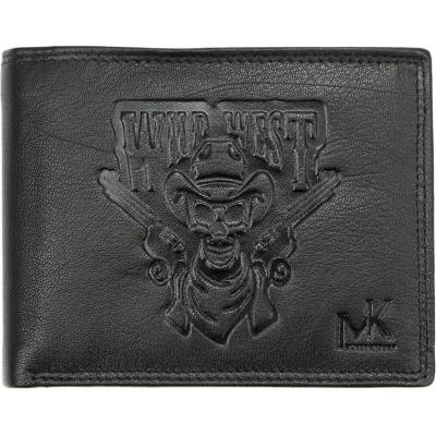 Kožená Money Kepper černá s pistolníkem