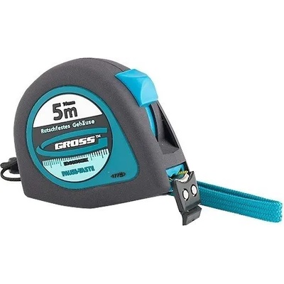 GROSS Ролетка Ergonomisch, 5 m х 19 mm, магнитен гумиран накрайник GROSS