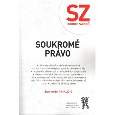 Soubor zákonů. Soukromé právo - Stav ke dni 19.9.2017 - Kolektiv autorů