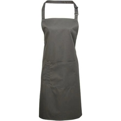 Premier Workwear Pracovní zástěra za krk s kapsou PR154 Dark Grey Pantone 431 72x86cm