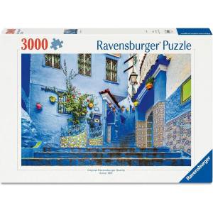Ravensburger Пъзел Ravensburger от 3000 части - Мароко в синьо (12001893)