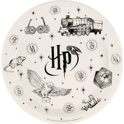 PartyDeco Papierové taniere Harry Potter 23 cm