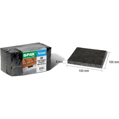 Gumová podložka SPAX PADS 8 mm (100x100 mm)