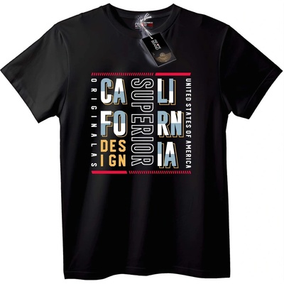 NOONEBRAND Тениска California Превъзходен САЩ - M, Black