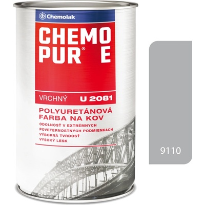 Chemopur E U2081 9110 hliníková 4L vrchná polyuretánová farba na kov, betón, drevo