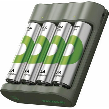 GP Eco Nabíjačka batérií + 4×AA, 2100 mAh, 1604844110