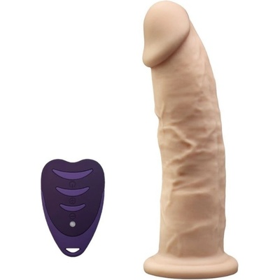 SilexD Model 2 Vibrating Premium Silicone Dual Density Dildo 7" with Remote