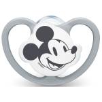 Nuk Силиконова залъгалка Nuk - Space Mickey, 18-36 m, сива, с кутийка (10739747) - baby
