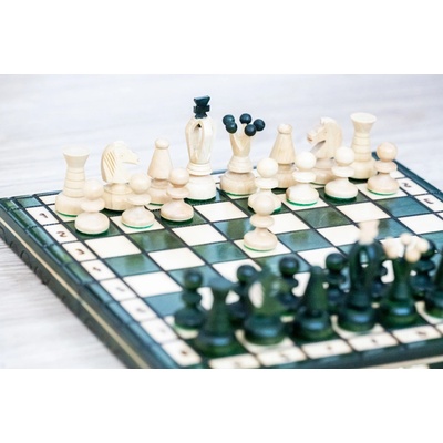 Dřevěné šachy Rosa zelené