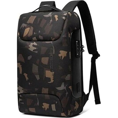 BANGE Business batoh s USB + zámek Parcual Camo 23L Bange BG7216s3