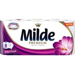Milde Тоалетна хартия Milde 8бр рeлакс-лилава (Mi89-35)