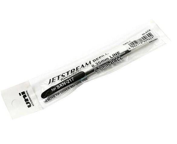 Uni-Ball SXR-7N Ricambio A Gel Per Penna JETSTREAM (SXN-217) - Colore Nero, Tratto 0,35 Mm