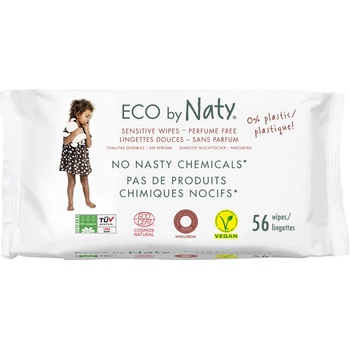 Naty Nature Babycare Eco vlhčené utierky bez vône pre citlivou pokožku 56 ks