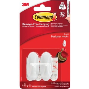 COMMAND ЗАКАЧАЛКА 3m command 2бр s max 450гр БЯЛА (3530028)