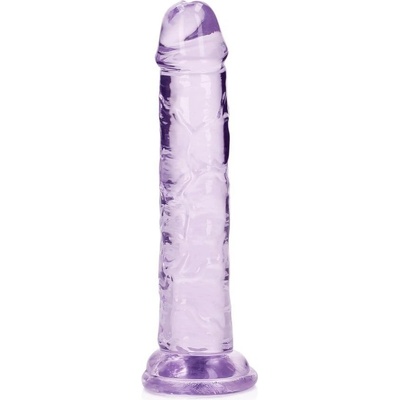 RealRock Crystal Clear Realistic 6″ fialové dildo s přísavkou 15,5 x 2,8 cm