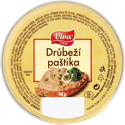 Viva Carne Drůběží paštika 48 g – Zboží Mobilmania
