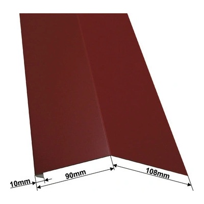 Precit Odkvapnica bez vodnej drážky 2000 mm 3009 oxidovaná červená