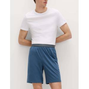 Marks & Spencer Комплект от 2 броя джърсийни пижамни шорти от чист памук Marks & Spencer синя Marks & Spencer | Sin | МЪЖЕ | S
