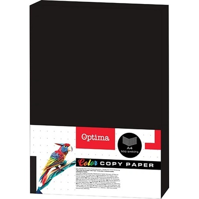 Optima Цветна копирна хартия OPTIMA A/4 80 g черна 500 листа/пакет 130058 (130058)