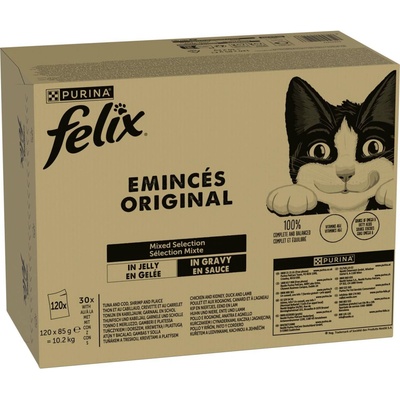 Jumbo balení Felix Classic mix masa a ryb 120 x 85 g