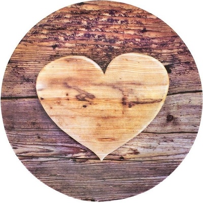 Mars & More Dezertní talíř dřevěné srdce Wooden heart 19 x 19 x 2cm