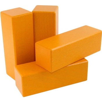 DrKO dřevěný hranol 12 x 4 x 4 cm 1ks oranžová