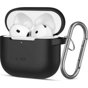 Tech-protect силиконов кукичка Apple AirPods 4 черен (5906302370047)