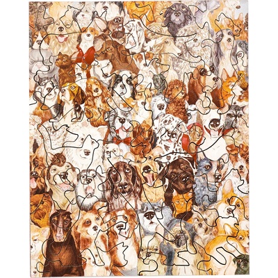 PIECEZZ Дървен пъзел Piecezz, 40 части - Кучета (P1668)