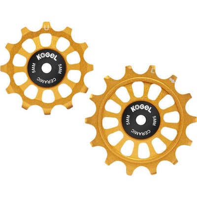 Kogel Shimano cestné kladky s celokeramickými ložiskami, 12/14T, pre R9200/R8100, červená GOLD