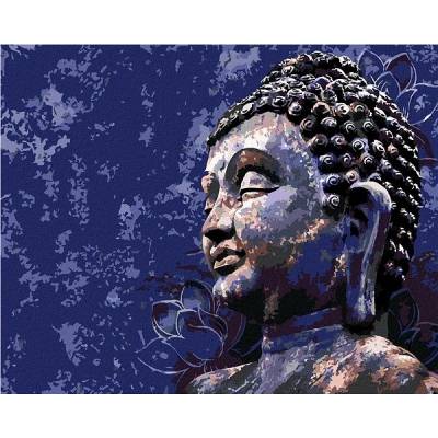 zuty Malování Podle Čísel Buddha Na Modrém Pozadí 80 x 100 Cm Plátno
