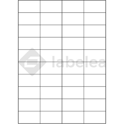 Labelea Samolepiace etikety 52,5x29,7 mm biele papierové, na hárku A4, pre laserovú a atramentovú tlač, Farba etikiet Biela, Počet hárkov v balení 1000 EPM052029W040J