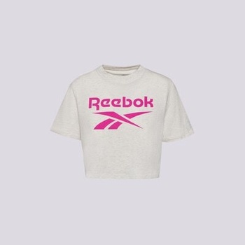 Reebok Тениска Reebok Identity Big Logo Crop Tee дамски Дрехи Тениски 100075999 Бежов S (100075999)