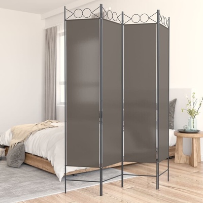 vidaXL 4dílný paraván antracitový 160x220 cm textil-350168