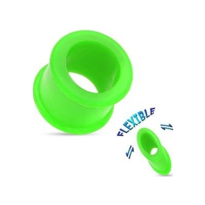 Šperky4U tunel do ucha ze silikonu zelený TN01103-10