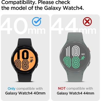 Spigen Качествен силиконов (TPU) кейс за Samsung Galaxy Watch 5, Galaxy Watch 4 40мм - Spigen Liquid Air Case (черен) (ACS03139, ACS05396, SPN2301BLK)