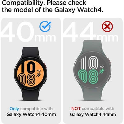 Spigen Качествен силиконов (TPU) кейс за Samsung Galaxy Watch 5, Galaxy Watch 4 40мм - Spigen Liquid Air Case (черен) (ACS03139, ACS05396, SPN2301BLK)