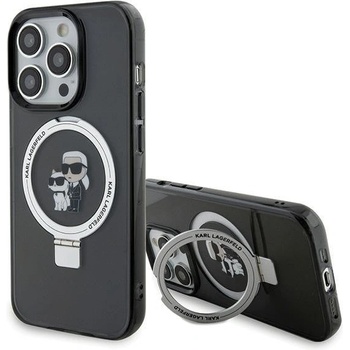 KARL LAGERFELD Кейс Karl Lagerfeld KLHMP15XHMRSKCK за iPhone 15 Pro Max 6.7"", черен / черен, твърд, Ring Stand Karl&Choupette MagSafe (KXG0075647)