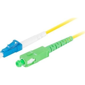 Lanberg Оптичен мрежов кабел с дължина 2 м и LC/UPC-SC/APC конектори, Lanberg Z43303 SM, SIMPLEX 3.0MM G657A1 LSZH, жълт (FO-LUSA-SS11-0020-YE) (FO-LUSA-SS11-0020-YE)