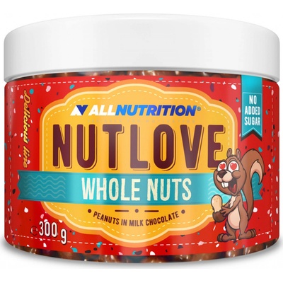 AllNutrition Nutlove Whole Nuts Arašídy v mléčné čokoládě 300 g
