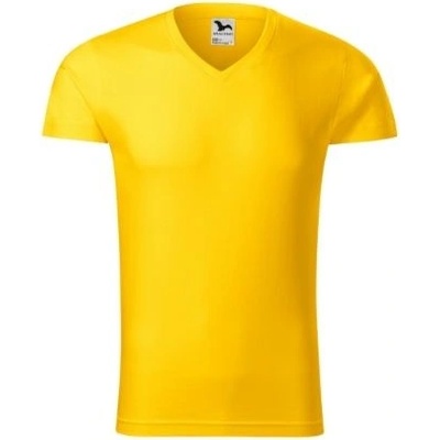 Malfini Slim FIt V-Neck žluté