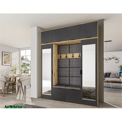 ИРИМ Модулно портманто Сити 4085 графит / дъб артизан