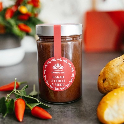 Včelařství Domovina Kakao s chilli v medu 400 g