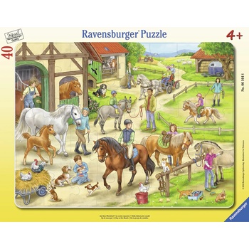 Ravensburger Пъзел Ravensburger от 40 части - Ден в ранчото (6164)