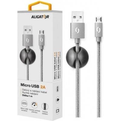 ALIGATOR PREMIUM Datový kabel 2A, Lightning šedý (DATKP05)